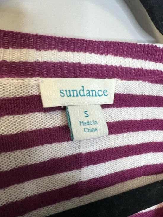 SUNDANCE Johanna 100% Cotton Multi Stripe sweater Top size Small - Picture 5 of 10